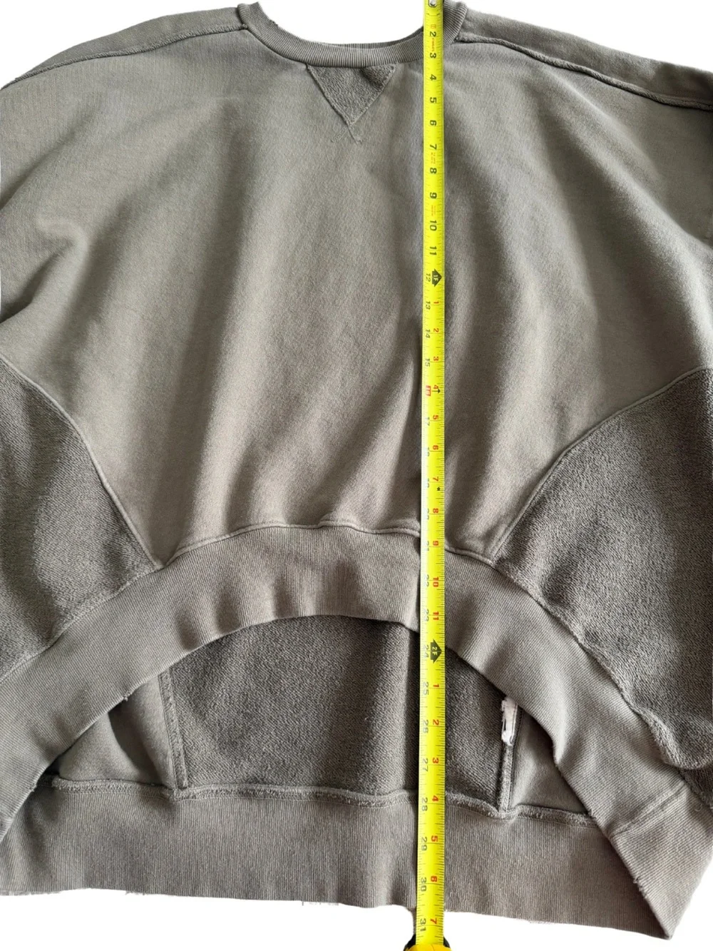 Free People Olive Green Oversized Pullover Sweatshirt S/L